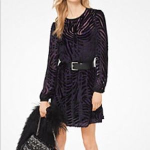 Michael KorsVelvet trim dress